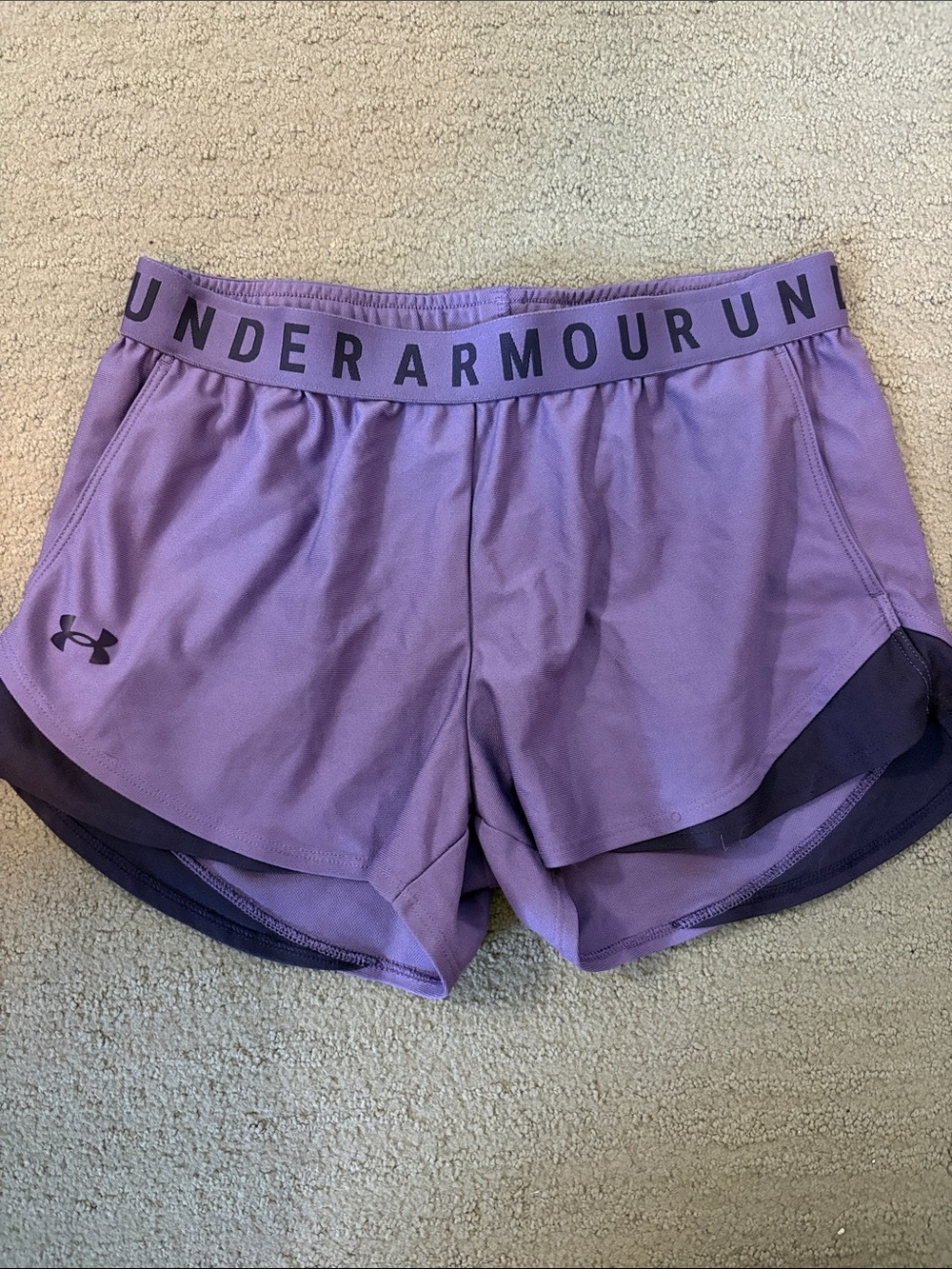 Under Armour Lavender Athletic Shorts with Dark Trim